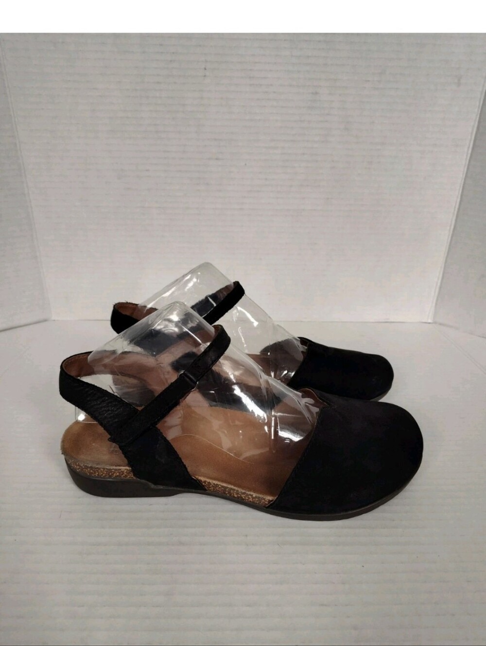 Dansko Rowan Black Nubuck Leather Slingback Closed Toe  Shoes Size 38 US 7.5-8